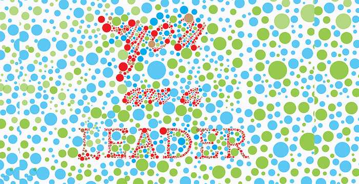 eye color test with the words "you are the leader" hidden