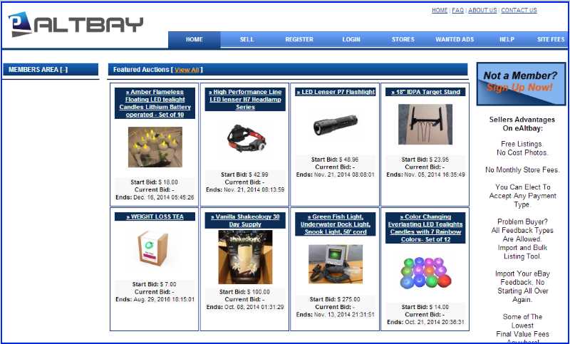 ealtbay website homepage