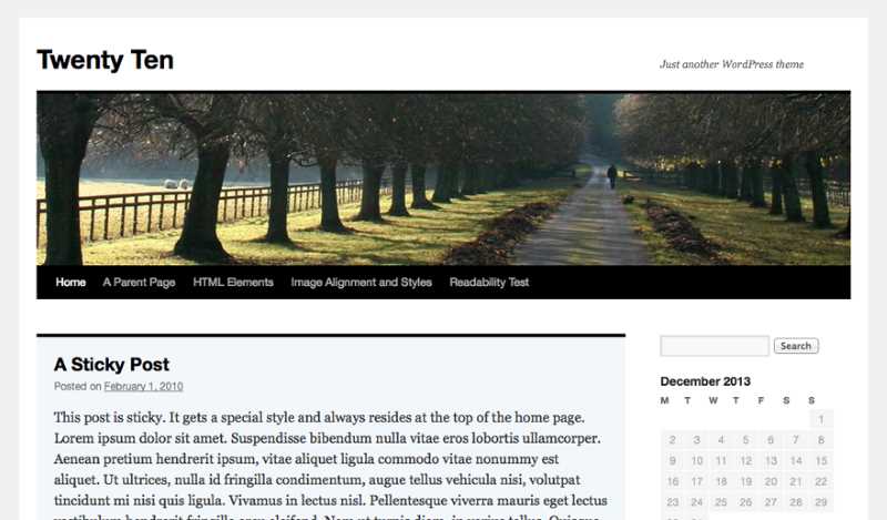 How to Start a Blog - Start Blogging - Step-by-Step Guide - wordpress twenty ten theme home page