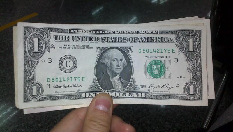 one dollar bill