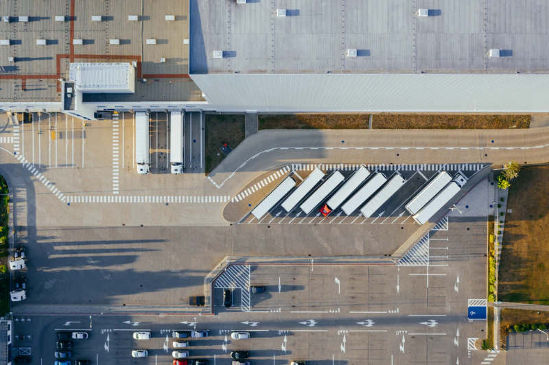 warehouse aerial view