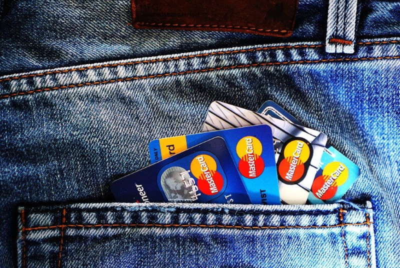 credit cards in jean back pocket