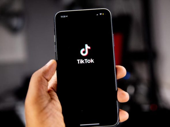 smartphone with TikTok logo