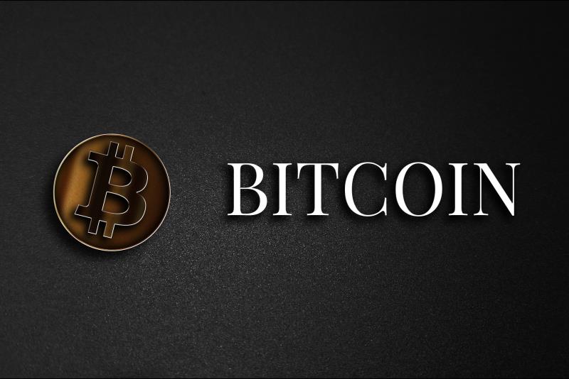 bitcoin  coin on dark background