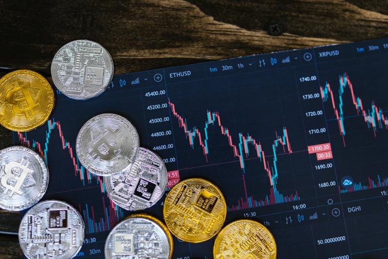 bitcoins and stock chart