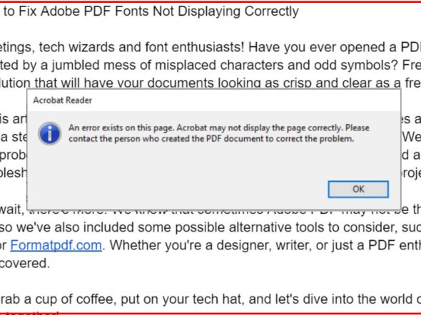 pdf error message