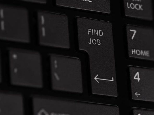 finding a job key on black keyboard